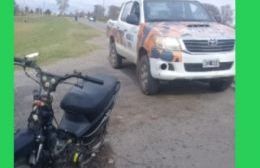 Adolescente circulaba con una moto robada