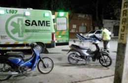 El SAME asistió a una motociclista accidentada en Avenida Mitre