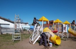 Trabajos de acondicionamiento en el Parque "La Diagonal"