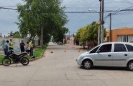 Un herido tras choque entre auto y moto