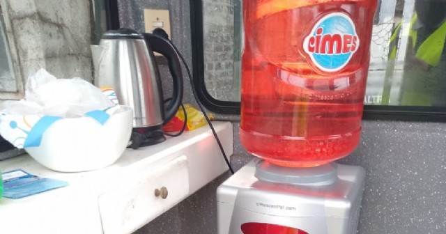 Donaron dispenser de agua para garita de seguridad municipal