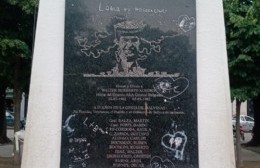 Vandalizaron la placa que homenajea a Walter Almirón y a los excombatientes de Malvinas