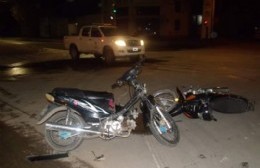 Choque de motos en Avenida Italia y San Juan