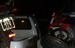 Ruta 32: Moto de alta cilindrada abandonada